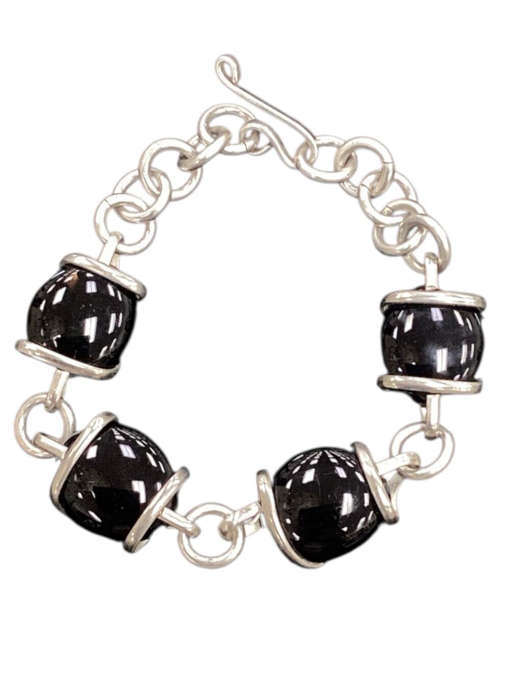 Onyx Sterling Silver Bracelet